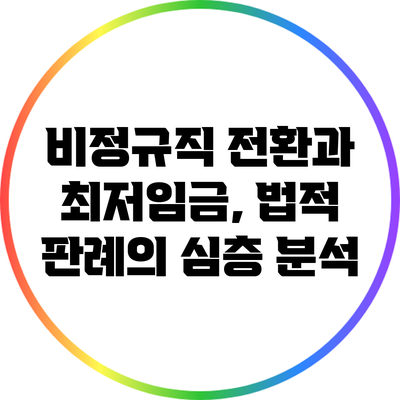 비정규직 전환과 최저임금, 법적 판례의 심층 분석