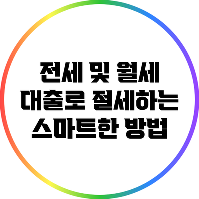전세 및 월세 대출로 절세하는 스마트한 방법