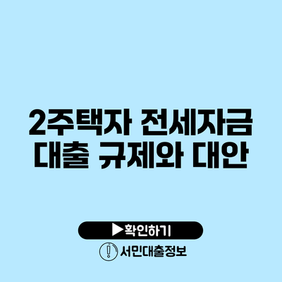 2주택자 전세자금 대출: 규제와 대안