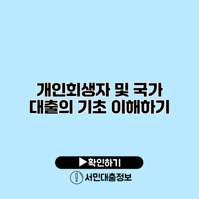 개인회생자 및 국가 대출의 기초 이해하기