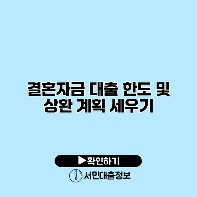 결혼자금 대출 한도 및 상환 계획 세우기