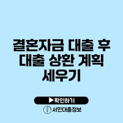 결혼자금 대출 후 대출 상환 계획 세우기