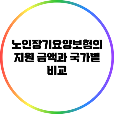 노인장기요양보험의 지원 금액과 국가별 비교
