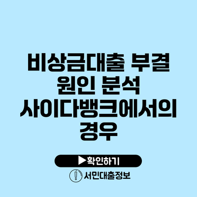 비상금대출 부결 원인 분석: 사이다뱅크에서의 경우