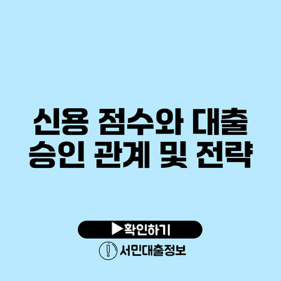신용 점수와 대출 승인: 관계 및 전략