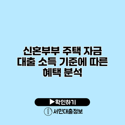 신혼부부 주택 자금 대출: 소득 기준에 따른 혜택 분석