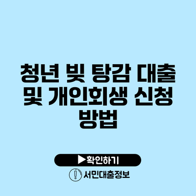 청년 빚 탕감 대출 및 개인회생 신청 방법