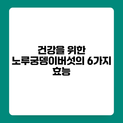건강을 위한 노루궁뎅이버섯의 6가지 효능