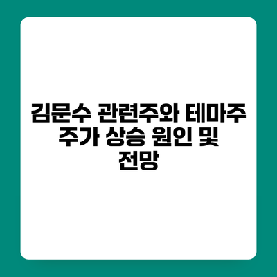 김문수 관련주와 테마주 주가 상승 원인 및 전망