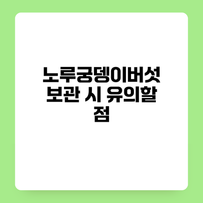 노루궁뎅이버섯 보관 시 유의할 점