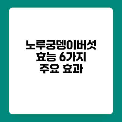 노루궁뎅이버섯 효능 6가지 주요 효과