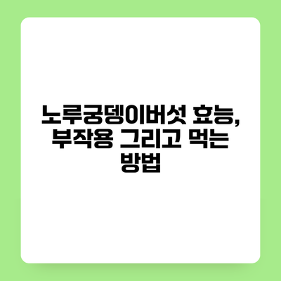 노루궁뎅이버섯 효능, 부작용 그리고 먹는 방법