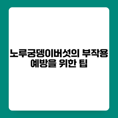 노루궁뎅이버섯의 부작용 예방을 위한 팁