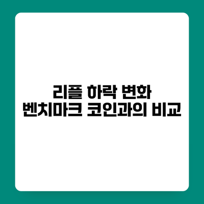 리플 하락 변화 벤치마크 코인과의 비교