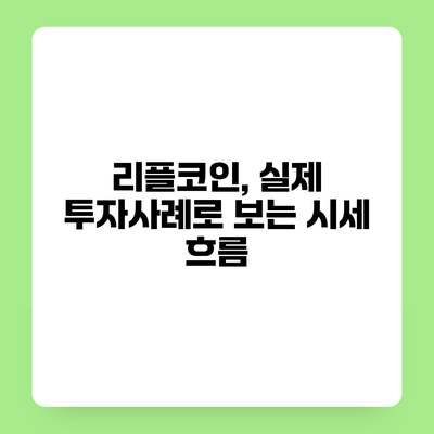리플코인, 실제 투자사례로 보는 시세 흐름