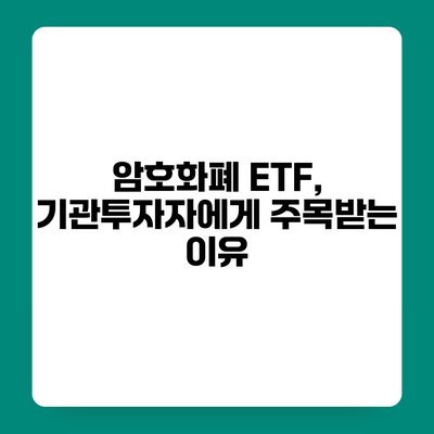 암호화폐 ETF, 기관투자자에게 주목받는 이유