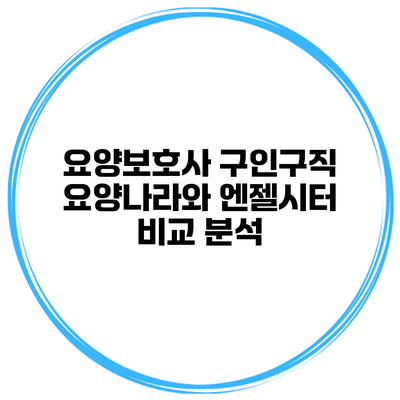 요양보호사 구인구직: 요양나라와 엔젤시터 비교 분석