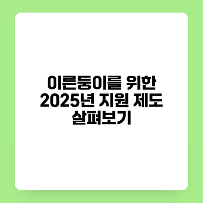 이른둥이를 위한 2025년 지원 제도 살펴보기