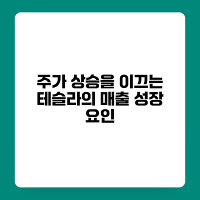 주가 상승을 이끄는 테슬라의 매출 성장 요인