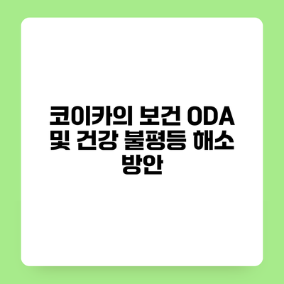 코이카의 보건 ODA 및 건강 불평등 해소 방안