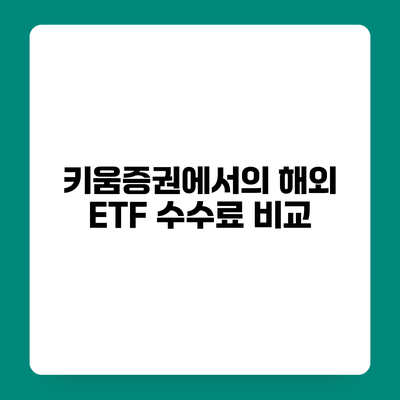 키움증권에서의 해외 ETF 수수료 비교