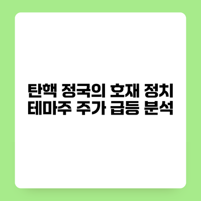 탄핵 정국의 호재 정치 테마주 주가 급등 분석