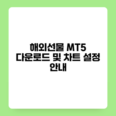 해외선물 MT5 다운로드 및 차트 설정 안내