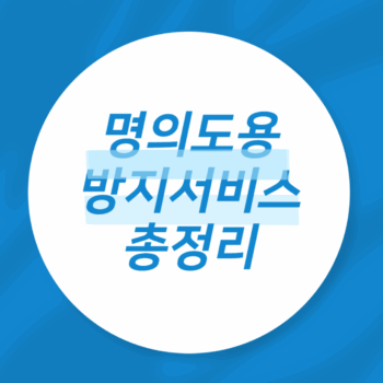 명의도용방지서비스