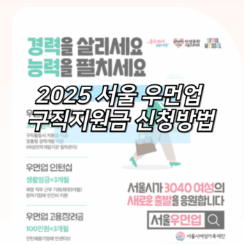 2025 서울 우먼업 구직지원금