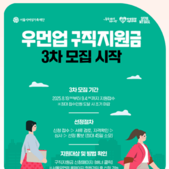 2025 서울 우먼업 구직지원금